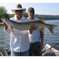 This gentleman caught his first musky! It was 45